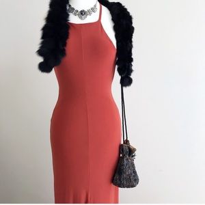 Misguided Rust Maxi Dress